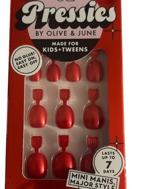 Olive & June Pressies- Round-XS/S-Cherry Chrome Sleigh (Red)-